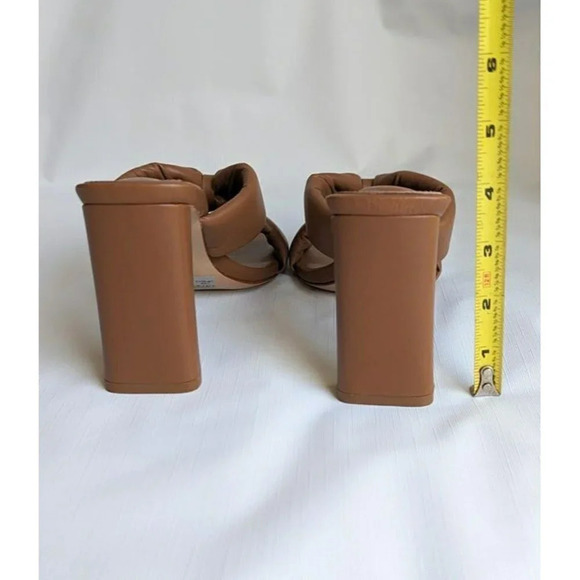 Schutz Fairy High Women's Slip On Strappy Heel Sandals Brown Size 7 (MSRP $128) - Picture 5 of 7